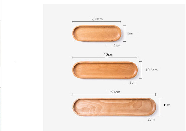 Wood Serving Plate - Long Strip for Fish/Appetizers