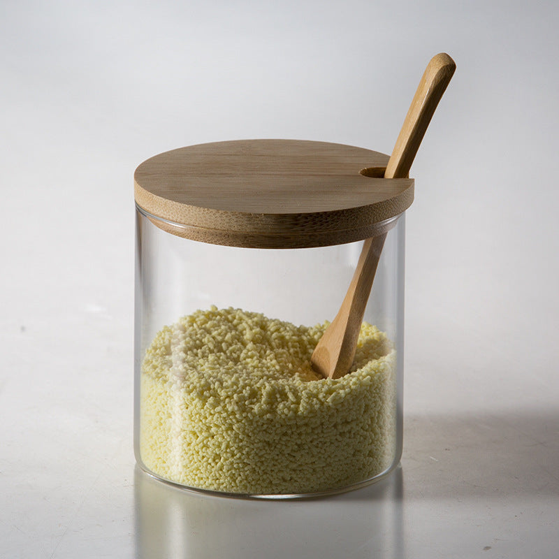 Glass Jar with Bamboo Lid - Airtight Storage
