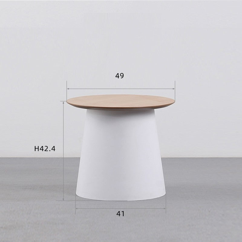Wood Tea Table - Small Round Coffee Table