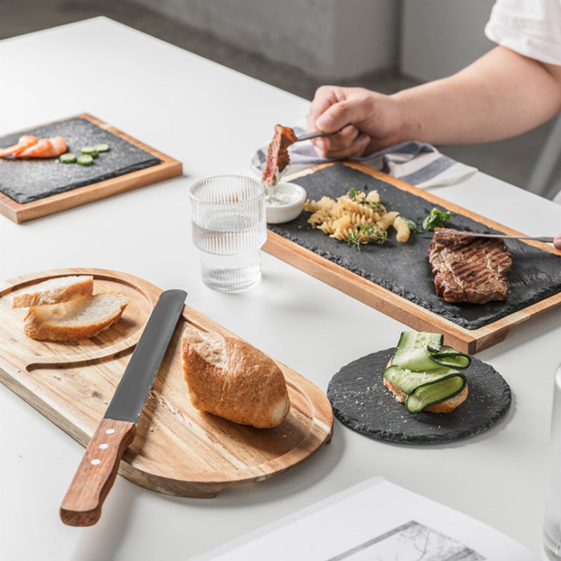 Rock Wood Serving Tray - Stone & Wood Platter