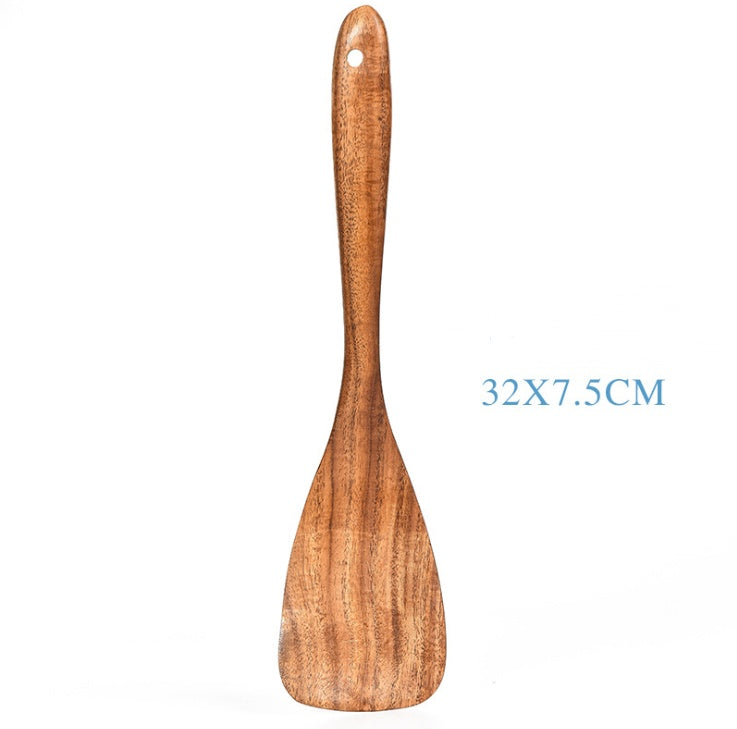 Teak Wood Cooking Tool Set - Wooden Kitchen Utensils