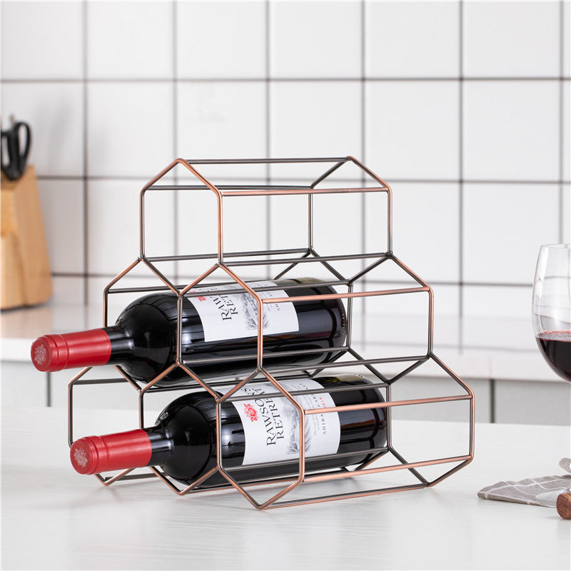Nordic Honeycomb Wine Rack - Decorative Bottle Holder