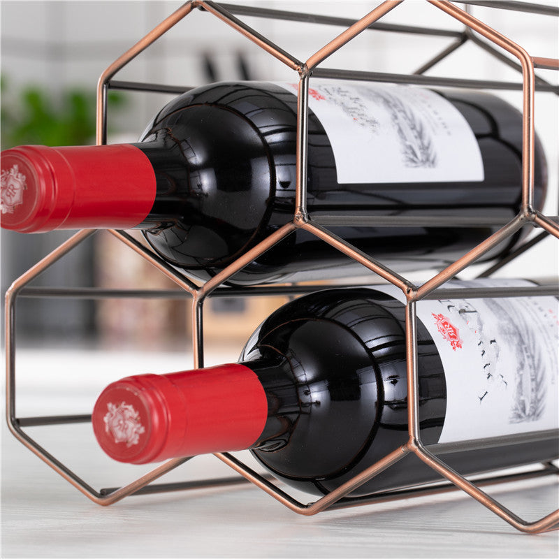 Nordic Honeycomb Wine Rack - Decorative Bottle Holder