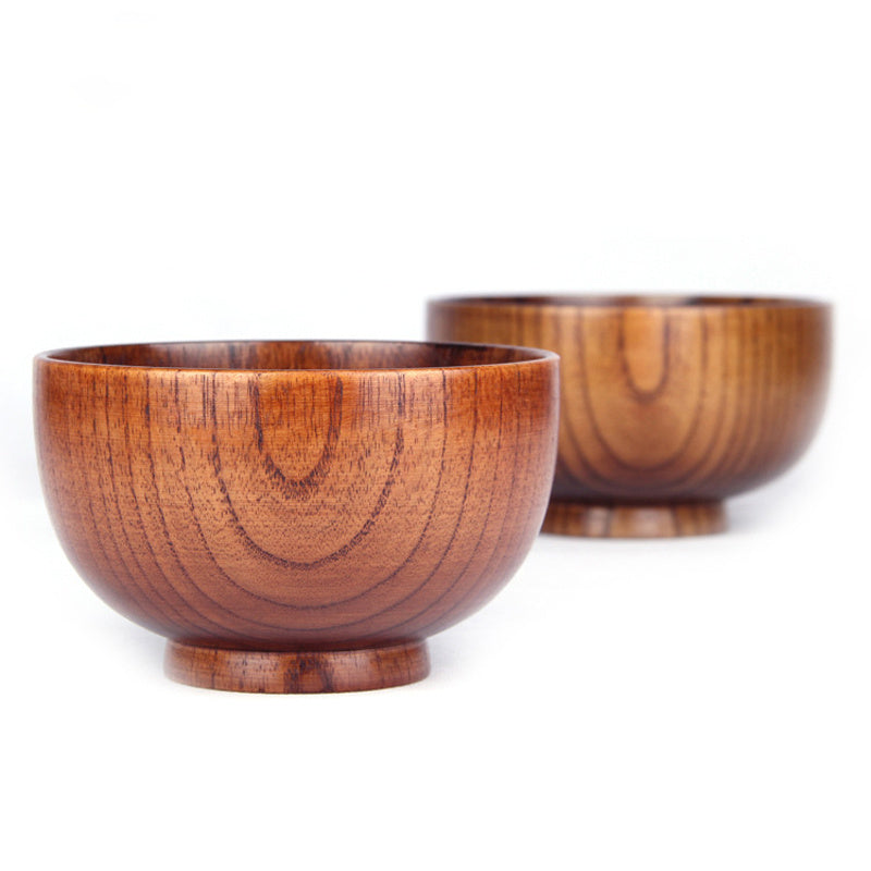 Japanese Wood Bowl - Natural Tableware for Rice/Soup