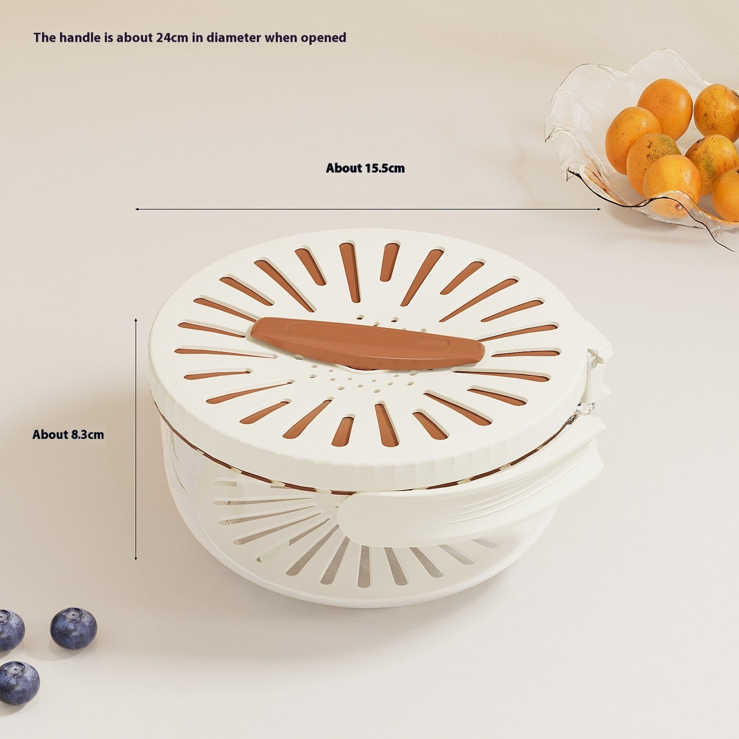 Foldable Drain Basket - Silicone Colander for Kitchen