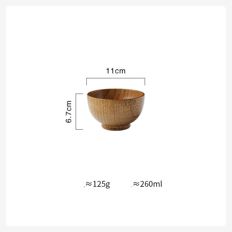 Japanese Wood Bowl - Natural Tableware for Rice/Soup