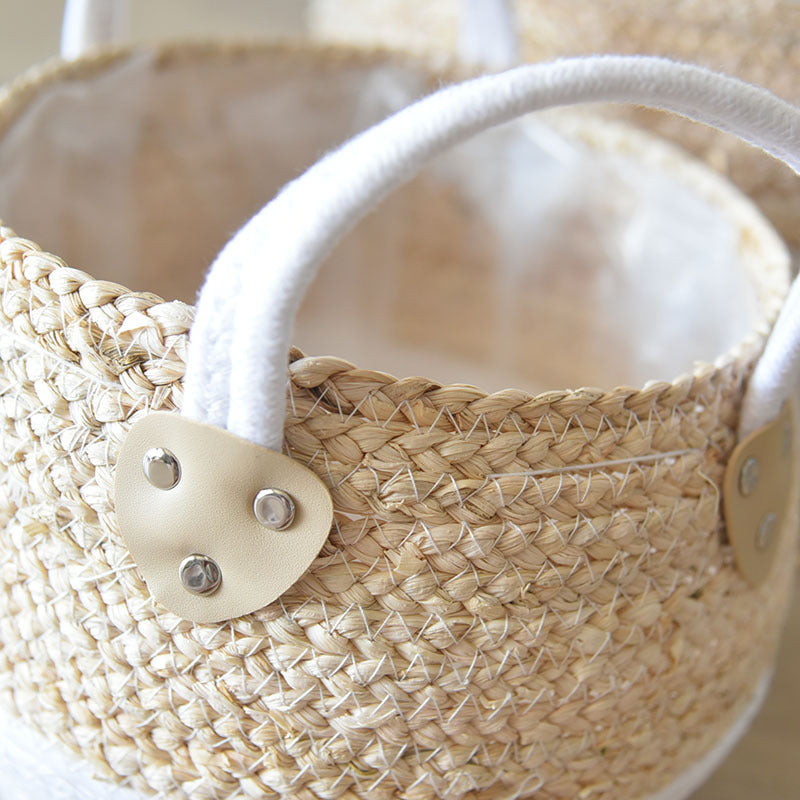 Straw Flowerpot Basket - Woven Hamper