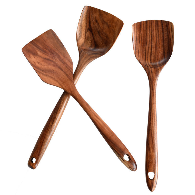 Acacia Wood Cutlery Set - Spatula & Spoon