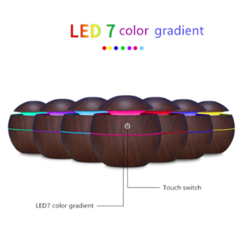 Wood Grain Mushroom Humidifier & Diffuser