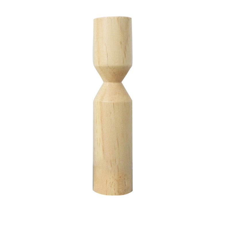 Nordic Wood Candle Holder - Minimalist Decor
