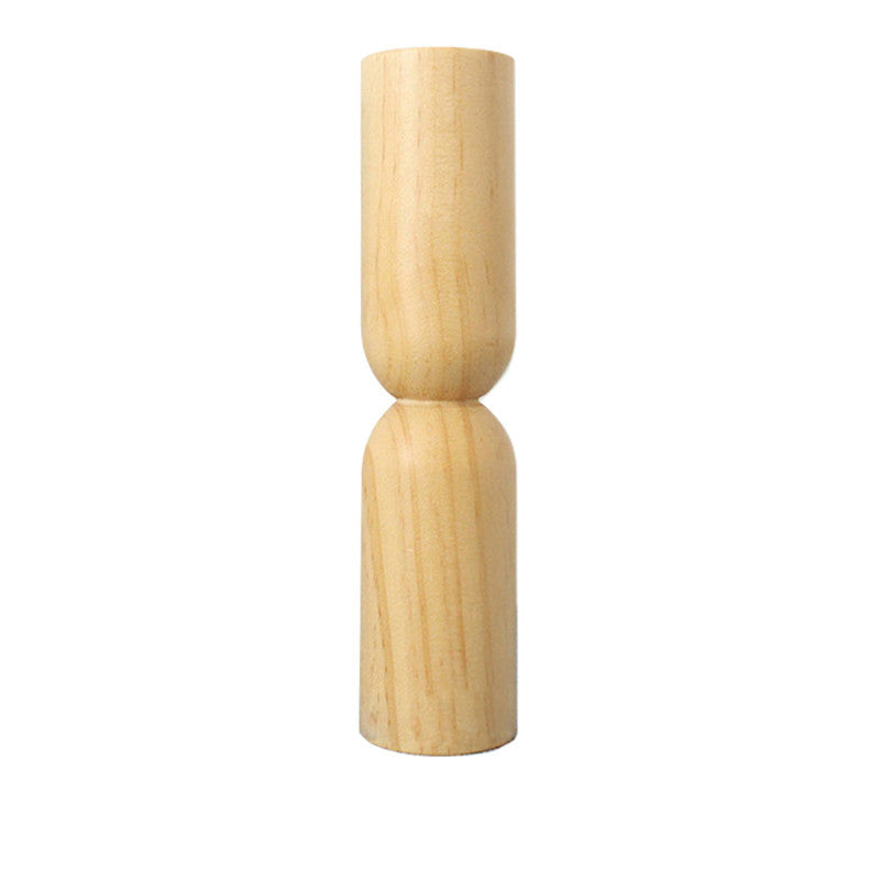 Nordic Wood Candle Holder - Minimalist Decor