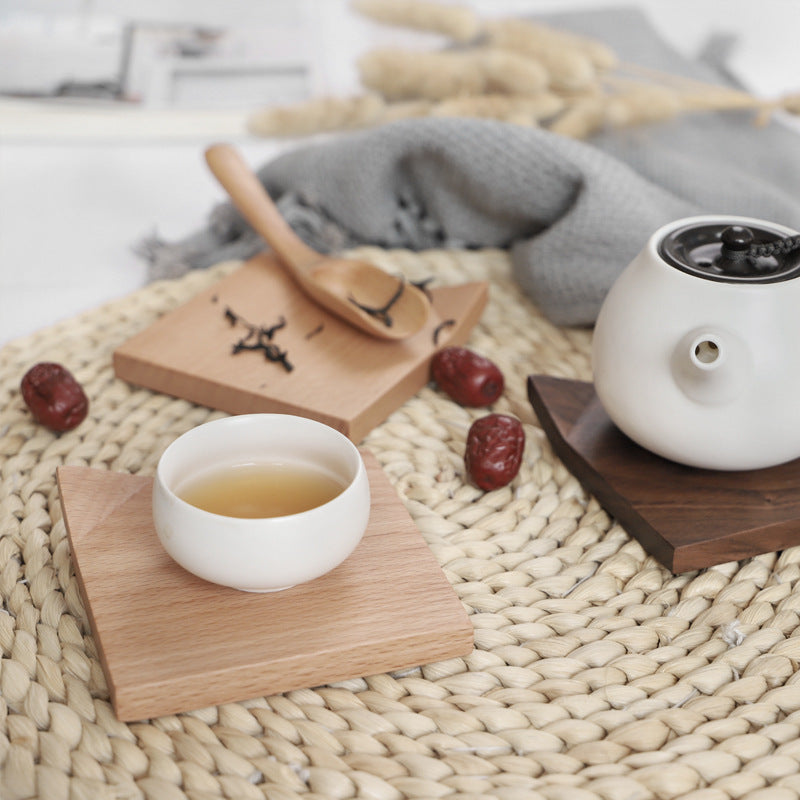 Black Walnut Coasters - Corrugated Wood Cup Mats