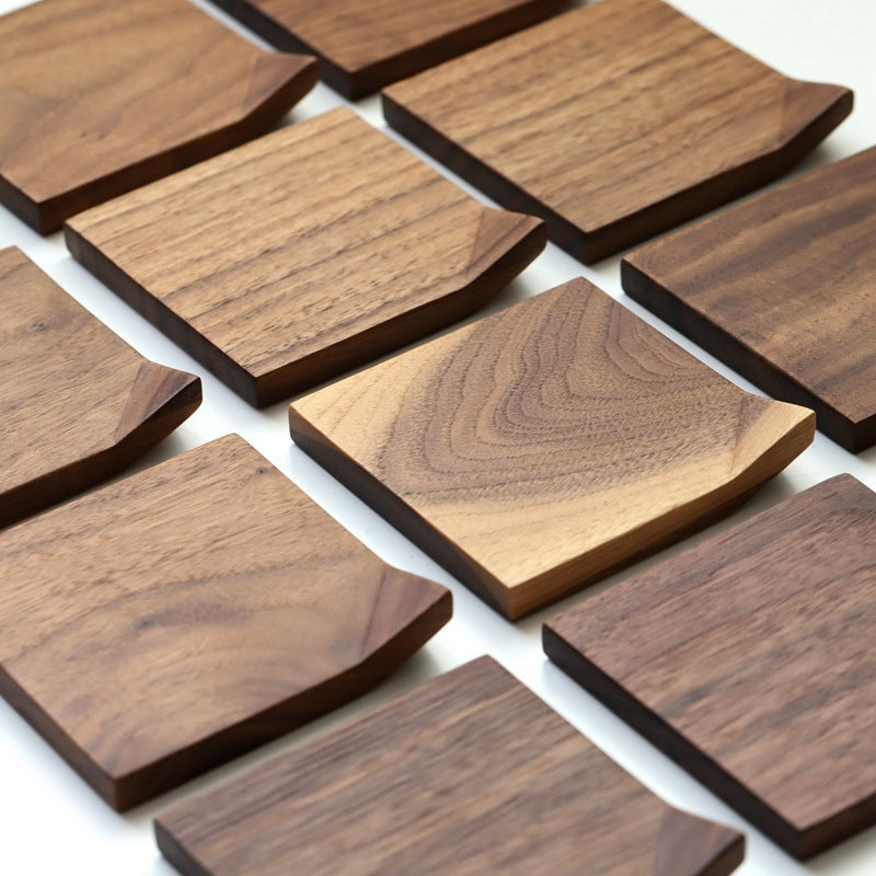 Black Walnut Coasters - Corrugated Wood Cup Mats