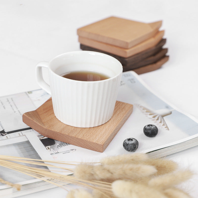 Black Walnut Coasters - Corrugated Wood Cup Mats