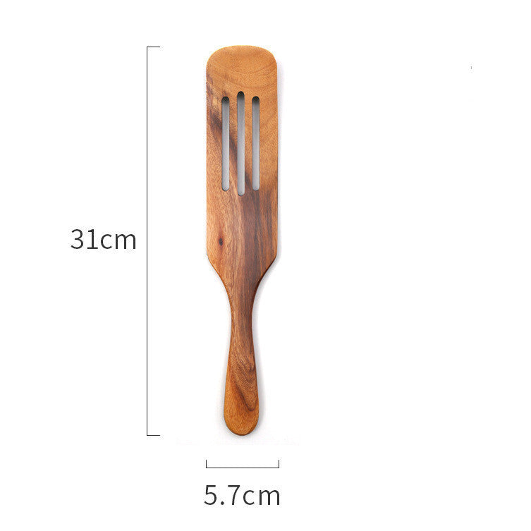Teak Wood Cooking Spatula - Salad/Serving Spoon
