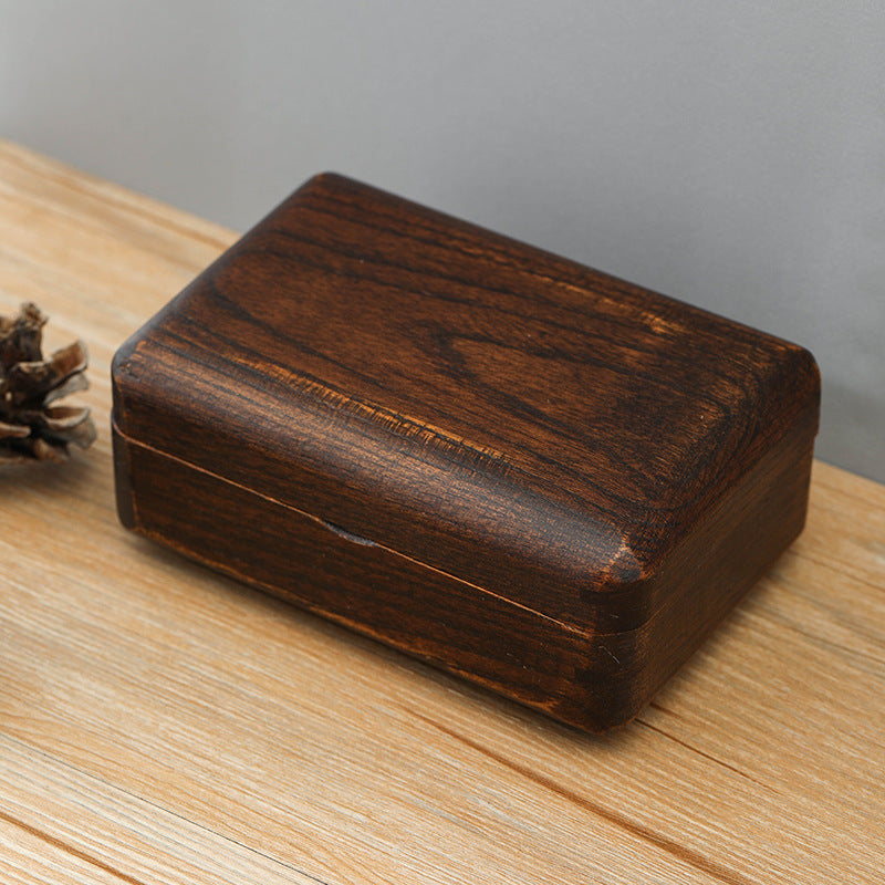 Small Wood Jewelry Box Organizer - Travel Case