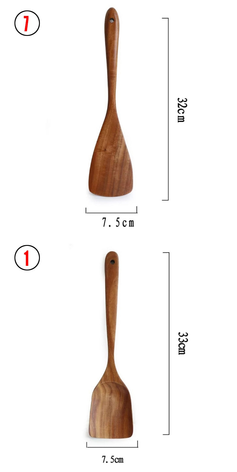 Teak Wood Tableware Set - Spoon, Ladle, Turner