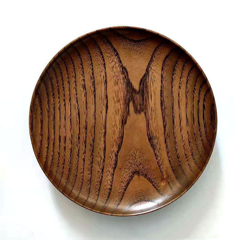 Retro Wood Snack Plate - Korean Serving Platter