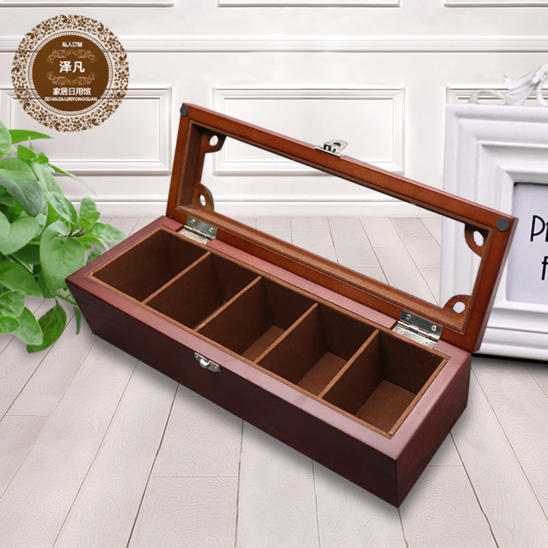 Retro Wood Watch Box - Vintage Storage Case