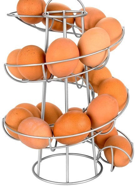 Wrought Iron Egg Rack - Spiral Kitchen Basket