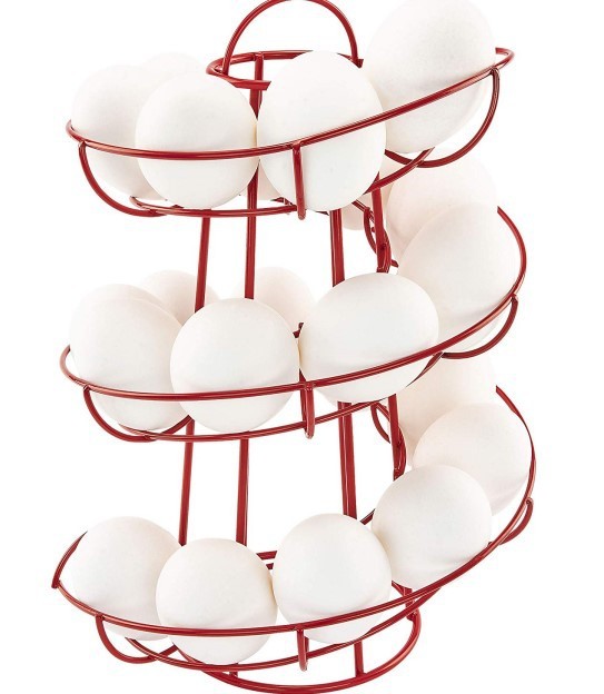 Wrought Iron Egg Rack - Spiral Kitchen Basket