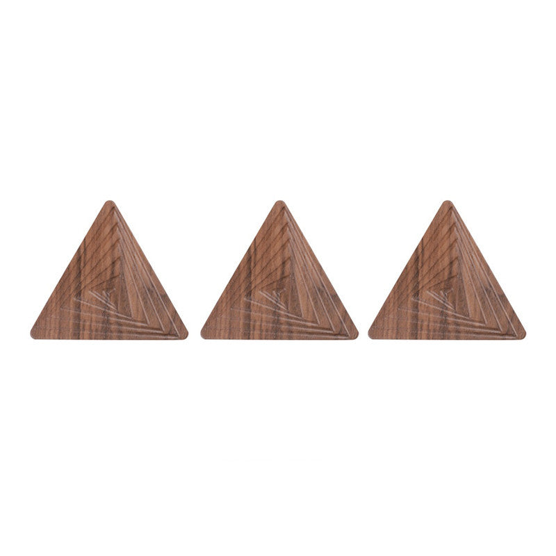 Black Walnut Coaster - Geometric Wood Cup Mat