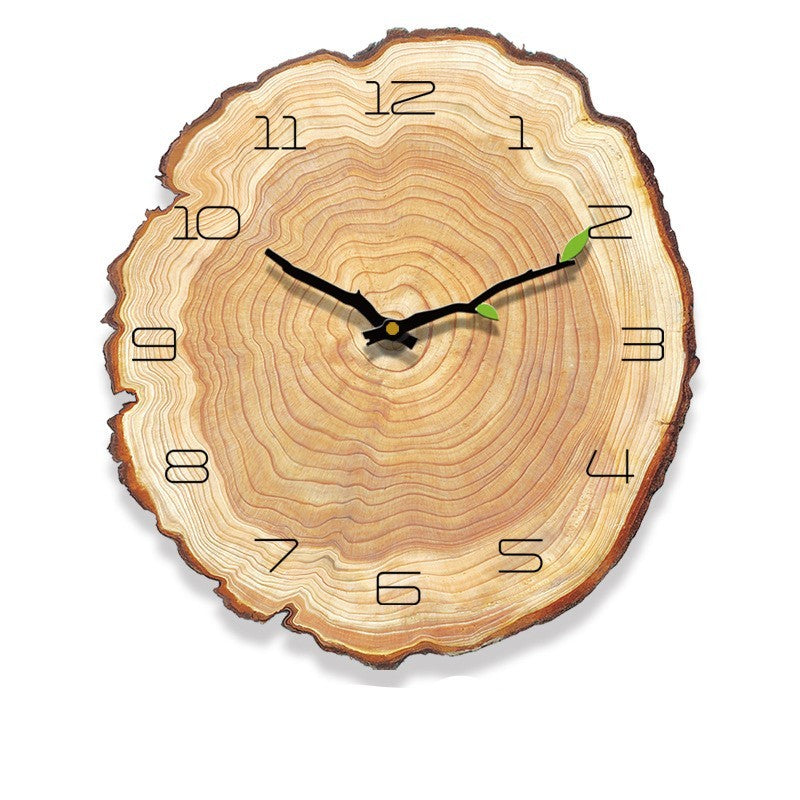 Rustic Solid Wood Wall Clock - Home Decor