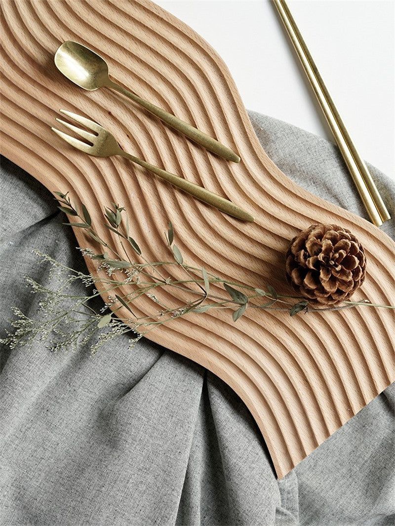 Nordic Wood Plate - Corrugated Serving Tray