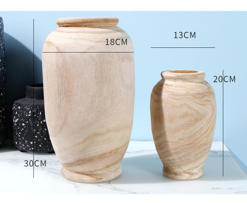 Wood Vase Decoration - Tableware Vase for Home Decor