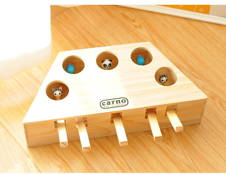 Wood Hamster Toy for Cats - Interactive Cat Toy
