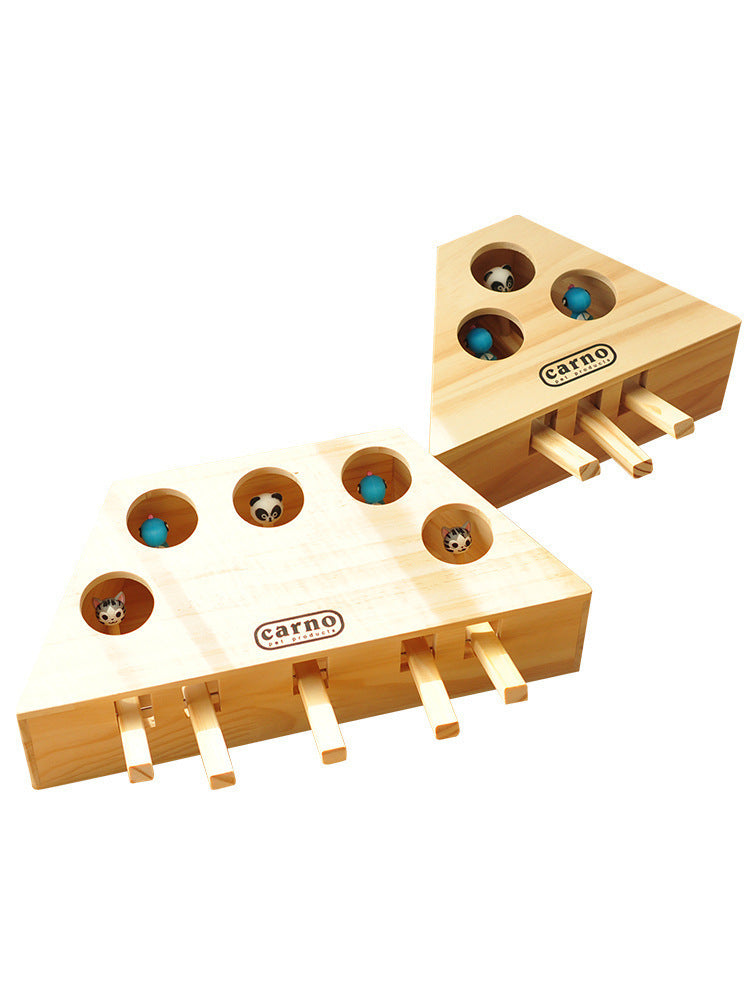 Wood Hamster Toy for Cats - Interactive Cat Toy