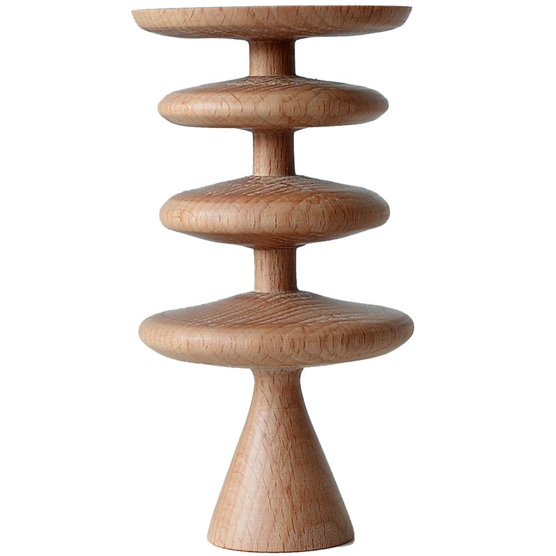 Modern Wood Geometric Sculpture - Abstract Decor