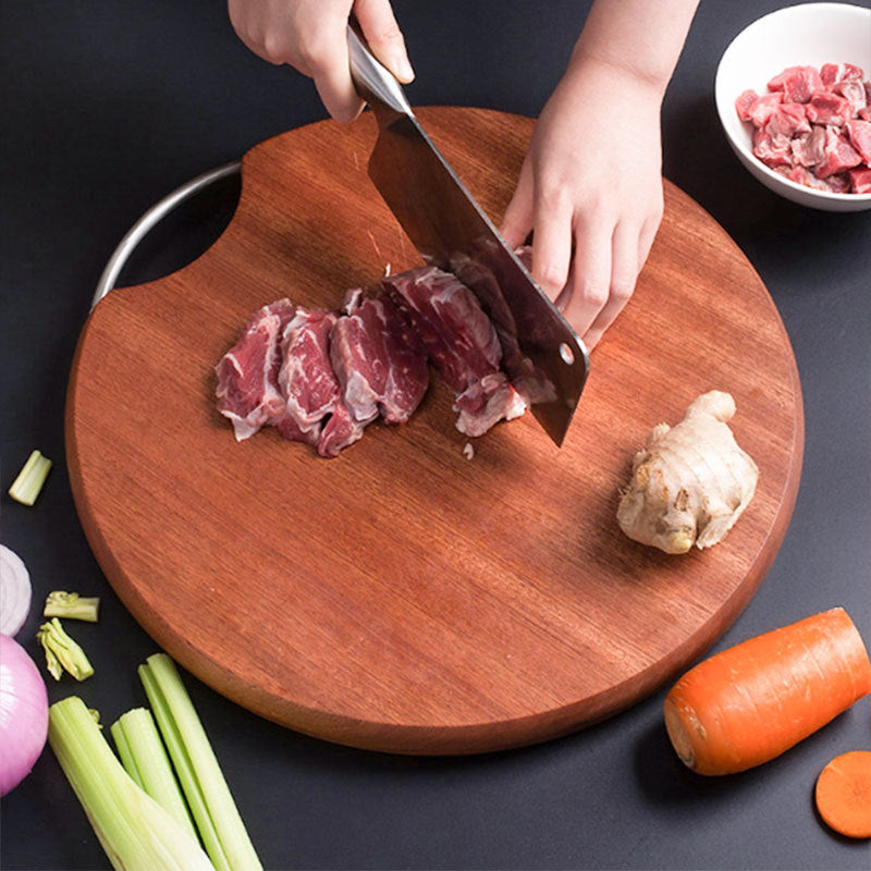 Ebony Wood Cutting Board - Circular Crack-Proof