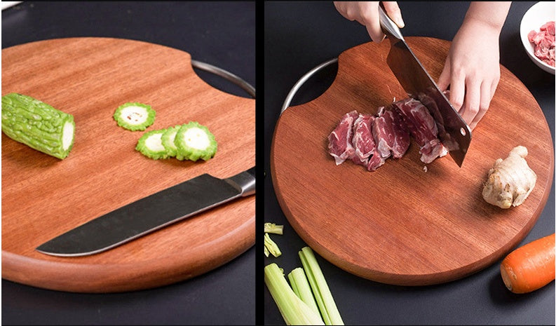 Ebony Wood Cutting Board - Circular Crack-Proof