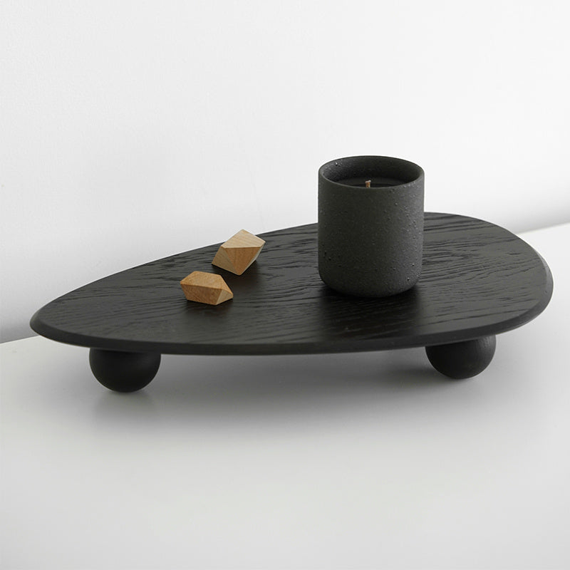 Wood Kitchen Table with Raised Edge - Serving Table