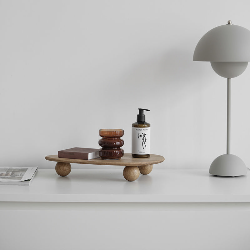 Wood Kitchen Table with Raised Edge - Serving Table