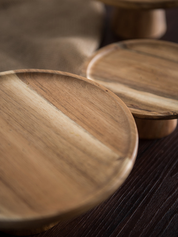 Japanese Wood Fruit Tray - Decorative Serving Platter