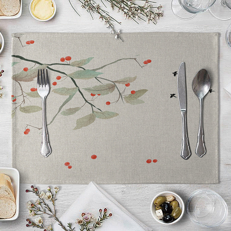 Plum Blossom Placemat/Coaster - Dining Table Decor