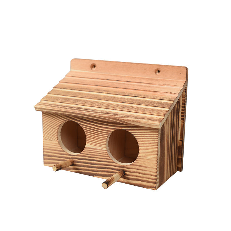 Wood Bird Cage - Insulated Pet Bird House