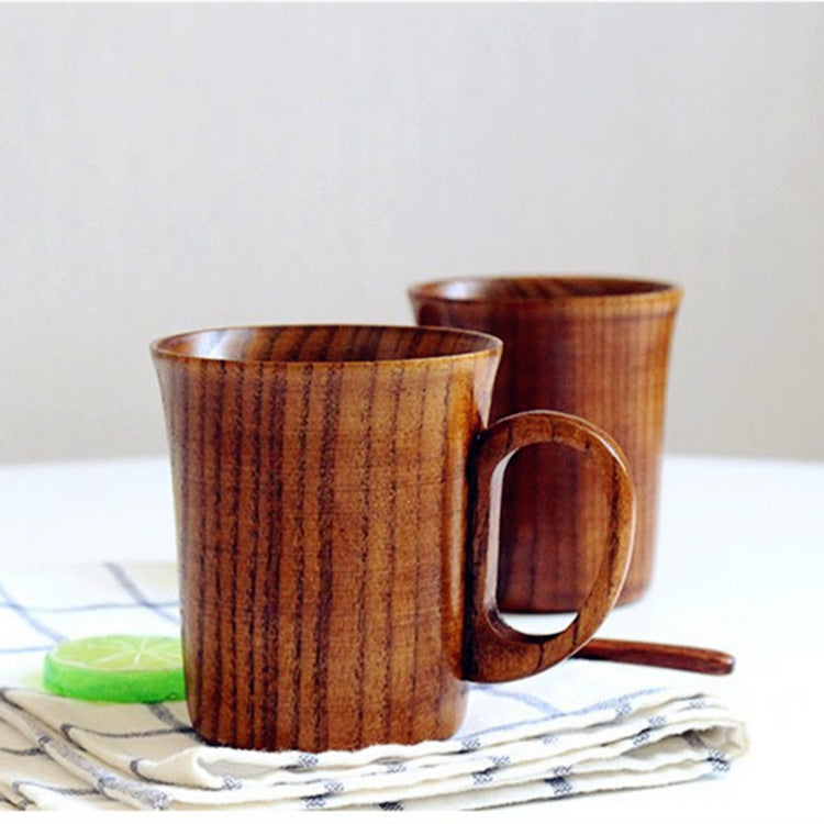 Jujube Wood Cup - Traditional Wood Mug with Handle