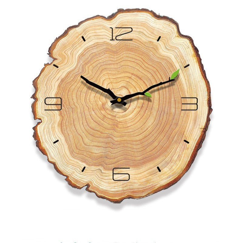Rustic Solid Wood Wall Clock - Home Decor