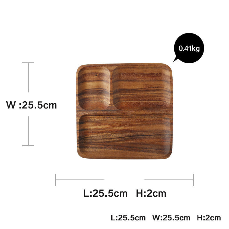 Wood Split Breakfast Plate - Serving Dish