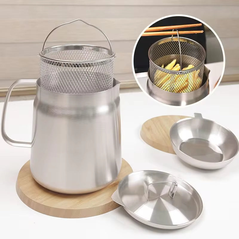 Stainless Steel Oil Filter Vessel - with Fry Basket