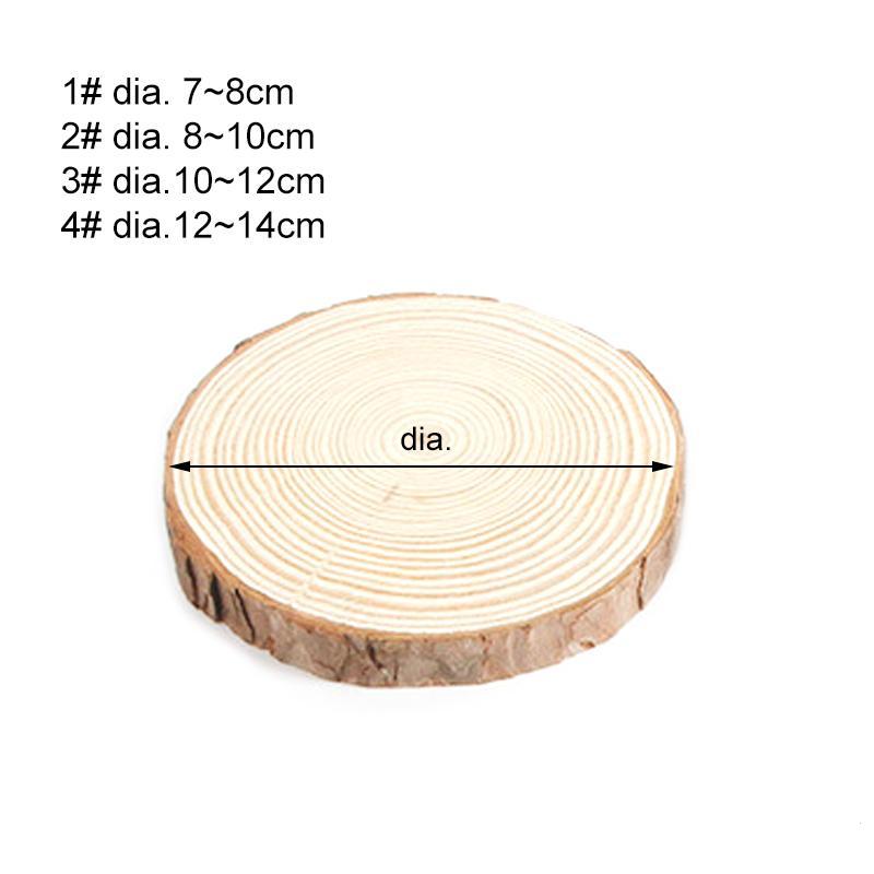 Fir Wood Chips - Round Wooden Slices for DIY Crafts