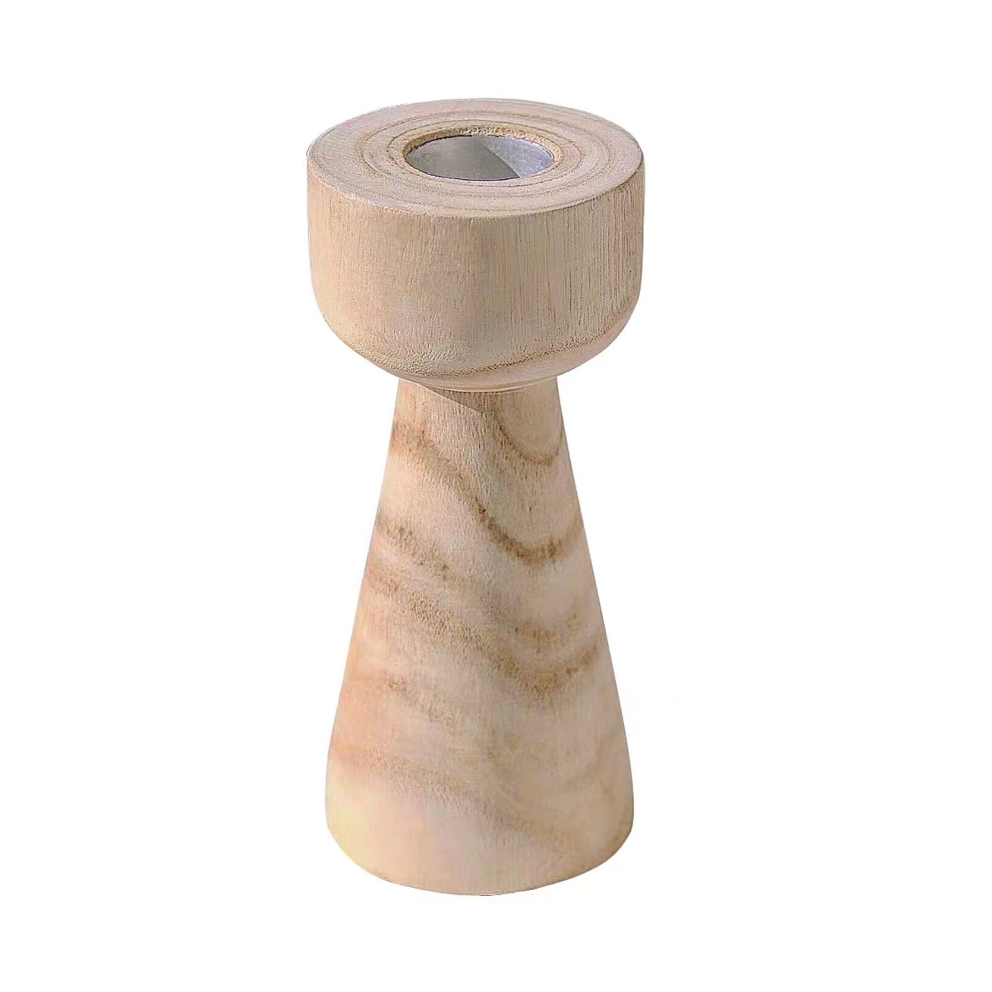 Retro Wood Zen Dried Flower Vase - Home Decor