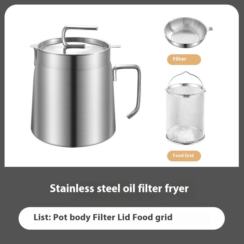 Stainless Steel Oil Filter Vessel - with Fry Basket
