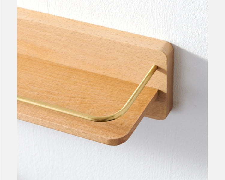 Wood Bathroom Shelf - Wall Mounted