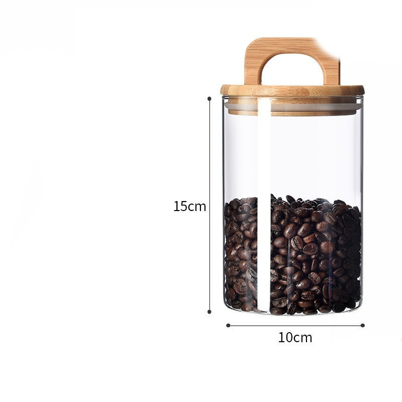 Glass Jar with Bamboo Handle - Multi-Functional