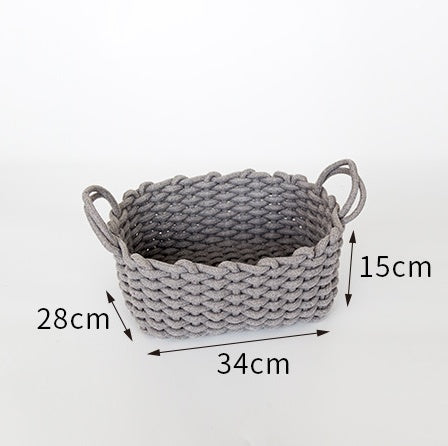 Nordic Cotton Rope Storage Box - Hand-woven Simple