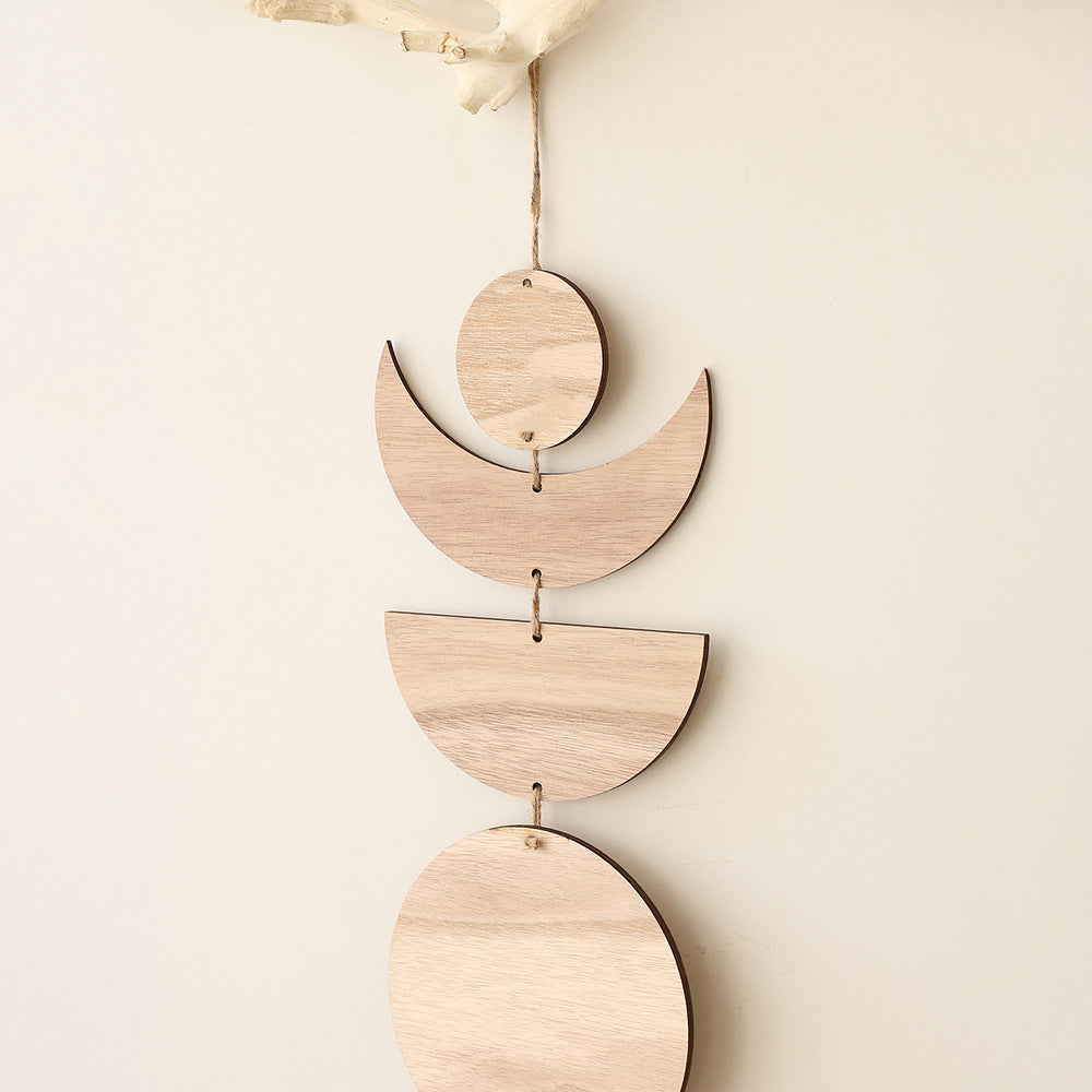 Sun & Moon Wood Home Decor - Log Chip Pendants